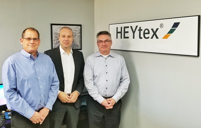 Ted Anderson, retired President, BondCote Corp; Dr Heribert Decher, CEO, Heytex Group; and Martin Denney, New President, BondCote Corp. © Heytex Group